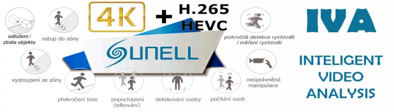 IVA IP kamery - s inteligentní video analýzou obrazu, H265, 4K