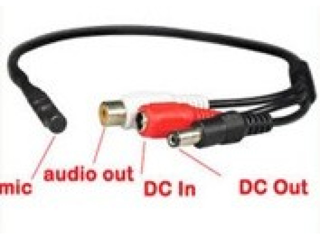 Mikrofon pro bezpečnostní DVR/NVR s předzesilovačem CCTV/AHD/CVI kamery MIC1
