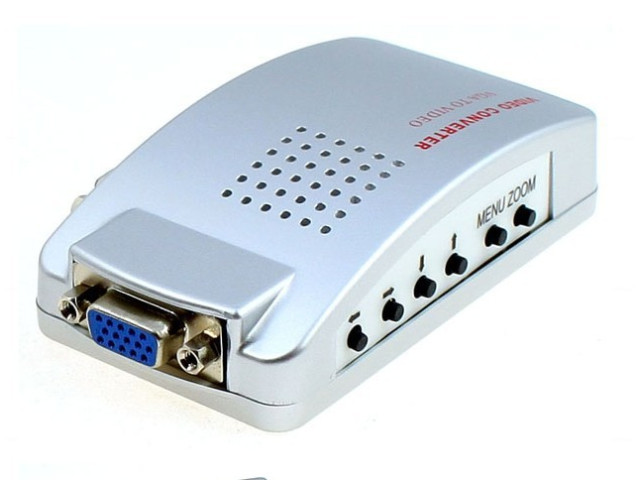 PC VGA  to TV AV RCA S-VIDEO převodník na RCA video