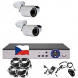 4CH 5MPx AHD kamerový set EONBOOM 2B CCTV s DVR LAN a 2x venkovní bullet kamerou