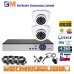 4CH 5MPx AHD kamerový set EONBOOM 2D CCTV s DVR s LAN a 2x venkovní dome kamera
