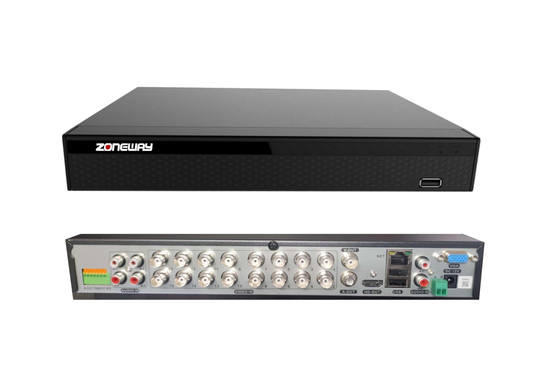 32CH IP / 16CH AHD 8MPx  hybridní rekordér 4K XVR | ZONEWAY XVR3116