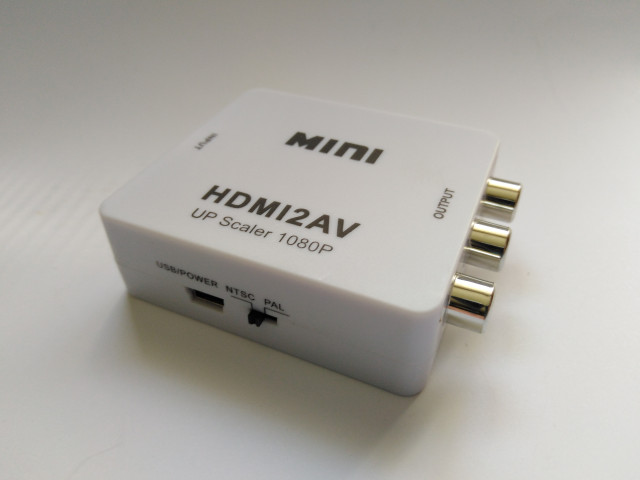 MINI konvertor HDMI to CVBS, převodník z HDMI na CVBS analog (HDMI2AV)