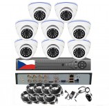 8CH 8MPx AHD kamerový set 4K CCTV ZONEWAY 8D - DVR s LAN a 8x dome kamera