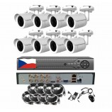 8CH 8MPx AHD kamerový set 4K CCTV ZONEWAY 8B - DVR s LAN a 8x bullet kamera