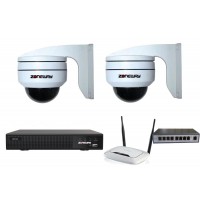 5MPx PTZ kamerový IP POE set Zoneway - 2x MINI PTZ NVR 3016, router, POE switch 4 + 1 | ZONEWAY MPTZ2-3016