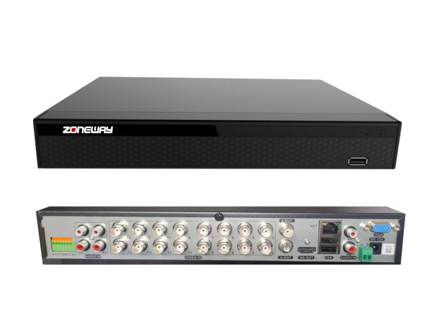 16CH IP/16CH AHD 8MPx hybridní rekordér 4K XVR | ZONEWAY XVR5016