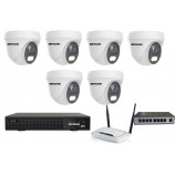 8MPx COLORVU kamerový IP POE set - 6x NC962, POE switch 8 + 1, NVR3016 | ZONEWAY 6-NC960+3016