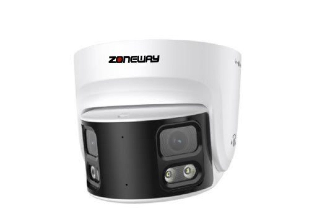 8MPx panoramatická IP PoE kamera s AI | ZONEWAY KS8DP