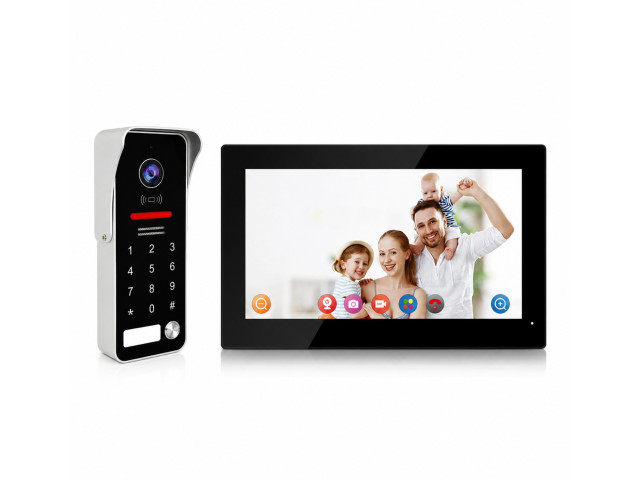 WiFi TUYA videozvonek s RFID čtečkou a kódovou klávesnicí + 7" dotykový monitor | ZONEWAY ZW-508 + ZW808-7