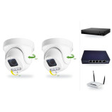 IP kamerový set 2x venkovní PTZ kamera 6 Mpx, zoom 4x, PoE switch 4+1, NVR3016 | ZONEWAY 2-X4DM6S-3016