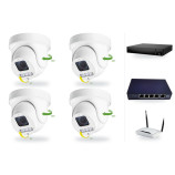 IP kamerový set 4x venkovní PTZ kamera 6 Mpx, zoom 4x, PoE switch 4+1, NVR3016 | ZONEWAY 4-X4DM6S-3016